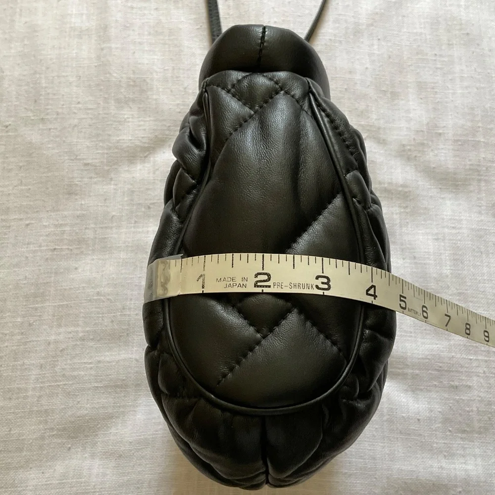 Kurt Geiger London Kensington Soft Quilted Black Leather Crossbody Clutch
